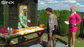 Messy Outdoor Food Fight For Glamour Babes Screencap 8 on sinx.preview.netperv.com