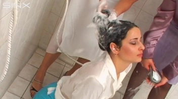 Pretty Girls Enjoy Hair Washing And Lathering Screencap 13 on sinx.preview.netperv.com