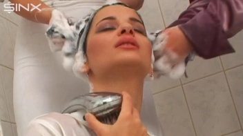 Pretty Girls Enjoy Hair Washing And Lathering Screencap 24 on sinx.preview.netperv.com