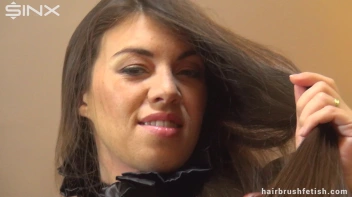 Hair Brushing Brunette Babe Screencap 47 on sinx.preview.netperv.com