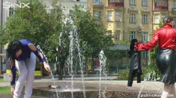 Fountain Fun, Two Cuties Getting Wet And Messy Screencap 27 on sinx.preview.netperv.com