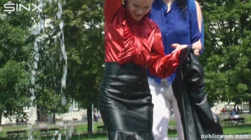 Fountain Fun, Two Cuties Getting Wet And Messy Screencap 11 on sinx.preview.netperv.com