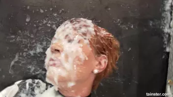 A Lady in Black gets white topping all over Screencap 100 on sinx.preview.netperv.com