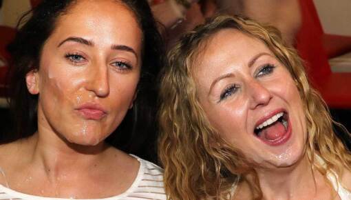 Latest deal - Lusty English sluts enjoy a bukkake