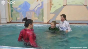 Hot Babes' Wet and Wild Poolside Antics Screencap 20 on sinx.preview.netperv.com