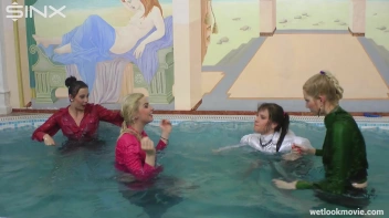 Hot Babes' Wet and Wild Poolside Antics Screencap 23 on sinx.preview.netperv.com