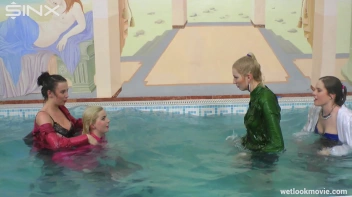 Hot Babes' Wet and Wild Poolside Antics Screencap 40 on sinx.preview.netperv.com