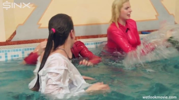 Hot Babes' Wet and Wild Poolside Antics Screencap 49 on sinx.preview.netperv.com