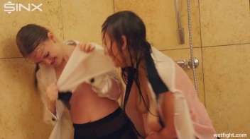 Girl Housemates Fight Clothed In Shower Screencap 18 on sinx.preview.netperv.com