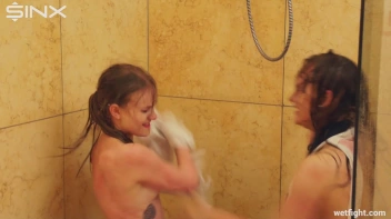 Girl Housemates Fight Clothed In Shower Screencap 34 on sinx.preview.netperv.com