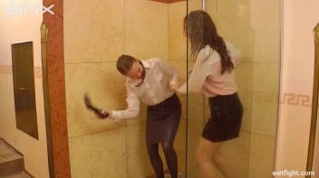 Girl Housemates Fight Clothed In Shower Screencap 8 on sinx.preview.netperv.com