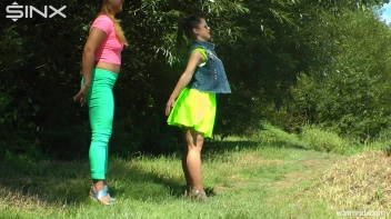 Three luscious ladies get soaked exercising in a river Screencap 6 on sinx.preview.netperv.com