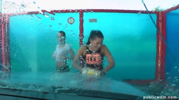 Playful Twins Get Drenched While Washing Car Screencap 16 on sinx.preview.netperv.com