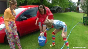 Country Chicks' Hog-Wild Wetlook Car Wash Screencap 7 on sinx.preview.netperv.com