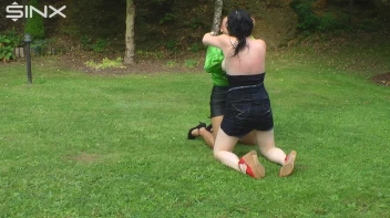 Busty Babe Gets Pissed On And Wrestles Screencap 6 on sinx.preview.netperv.com