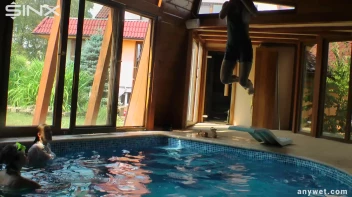 Twins Enjoy A Fully Clothed Splash In The Pool Screencap 36 on sinx.preview.netperv.com