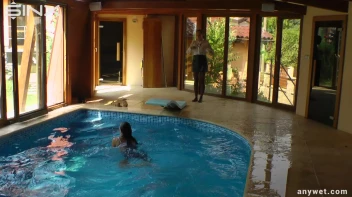 Twins Enjoy A Fully Clothed Splash In The Pool Screencap 47 on sinx.preview.netperv.com