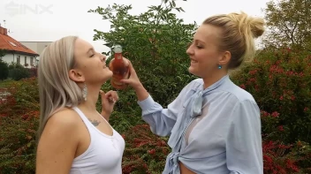 Drink Swapping Blondes Get Wet And Messy Screencap 4 on sinx.preview.netperv.com