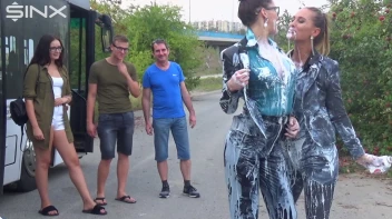 Bitchy Europeans Get Drenched In Milk Outside Screencap 15 on sinx.preview.netperv.com