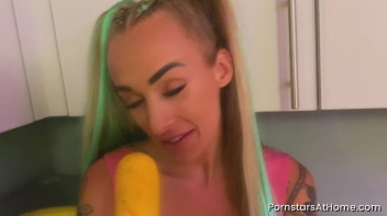 Naughty Tattooed Pornstar Gets Fruity In The Kitchen Screencap 8 on sinx.preview.netperv.com
