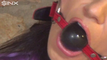 Handcuffed Hottie Drools Down Her Satin Blouse Screencap 2 on sinx.preview.netperv.com