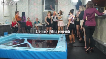 Messy Wrestling: Slop-Happy Mess Freaks Wriggle In The Oil And Rip Some Pantyhose To Shreds! Screencap 1 on sinx.preview.netperv.com