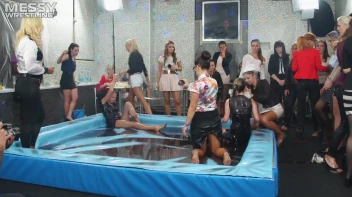 Messy Wrestling: Slop-Happy Mess Freaks Wriggle In The Oil And Rip Some Pantyhose To Shreds! Screencap 18 on sinx.preview.netperv.com