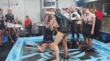 Messy Wrestling: Slop-Happy Mess Freaks Wriggle In The Oil And Rip Some Pantyhose To Shreds! Screencap 32 on sinx.preview.netperv.com