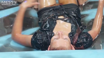 Messy Wrestling: Slop-Happy Mess Freaks Wriggle In The Oil And Rip Some Pantyhose To Shreds! Screencap 34 on sinx.preview.netperv.com
