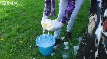 Wet & Messy Car Washing For Playful Blonde Screencap 27 on sinx.preview.netperv.com