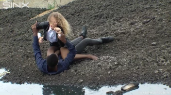Muddy Mixed Wrestling For Arguing Couple - Cam 2 Screencap 17 on sinx.preview.netperv.com