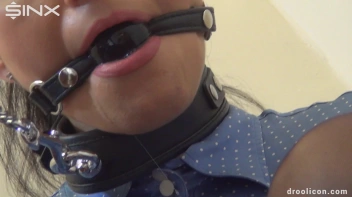 Leashed Brunette Drools While Humiliated With Ball Gag Screencap 6 on sinx.preview.netperv.com