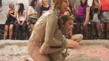 Messy Wrestling: Scary In Satin! Business Babes Rip Each Other Up In The Mud! Screencap 58 on sinx.preview.netperv.com