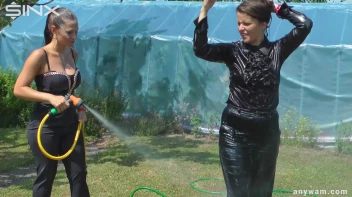 Milk Covered Cuties Shower Each Other Off Screencap 3 on sinx.preview.netperv.com