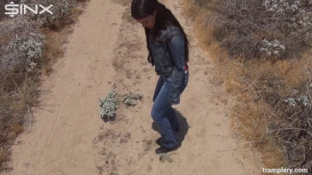 Denim Clad Babe Tramples On Cactus In The Desert Screencap 23 on sinx.preview.netperv.com
