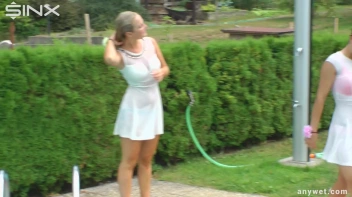 Outdoor Pool Play For Babes In White Dresses Screencap 62 on sinx.preview.netperv.com