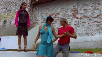 The Poolboy's Hose Showers Babes In Piss Screencap 9 on sinx.preview.netperv.com