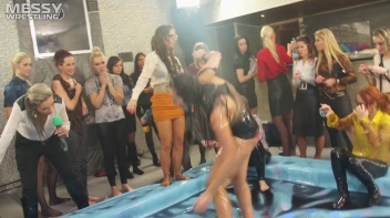 Messy Wrestling: Royal Oil Smackdown - Get Her Down And Slop Around! 2 Audience Fights! Screencap 25 on sinx.preview.netperv.com