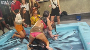 Messy Wrestling: Royal Oil Smackdown - Get Her Down And Slop Around! 2 Audience Fights! Screencap 41 on sinx.preview.netperv.com
