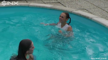 Sexy Swim Babes Play In The Pool Screencap 19 on sinx.preview.netperv.com