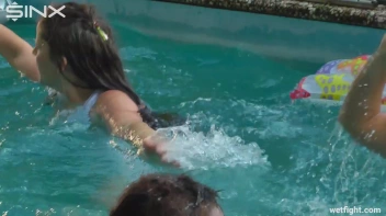 Three wild girls in pool cat fight Screencap 33 on sinx.preview.netperv.com