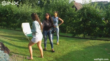 Three wild girls in pool cat fight Screencap 4 on sinx.preview.netperv.com