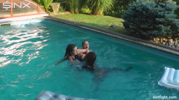 Three wild girls in pool cat fight Screencap 40 on sinx.preview.netperv.com
