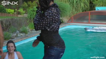 Three wild girls in pool cat fight Screencap 69 on sinx.preview.netperv.com