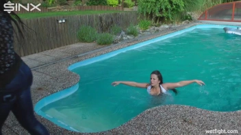 Three wild girls in pool cat fight Screencap 73 on sinx.preview.netperv.com