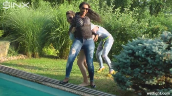 Three wild girls in pool cat fight Screencap 10 on sinx.preview.netperv.com
