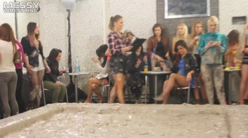 Messy Wrestling: Scary In Satin! Business Babes Rip Each Other Up In The Mud! Screencap 1 on sinx.preview.netperv.com