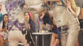 Messy Wrestling: Scary In Satin! Business Babes Rip Each Other Up In The Mud! Screencap 26 on sinx.preview.netperv.com