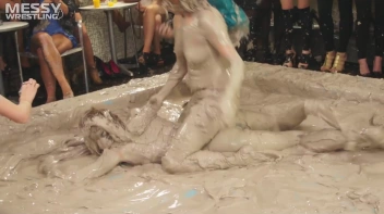 Messy Wrestling: Scary In Satin! Business Babes Rip Each Other Up In The Mud! Screencap 53 on sinx.preview.netperv.com