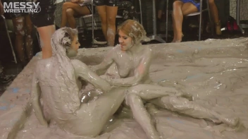 Messy Wrestling: Scary In Satin! Business Babes Rip Each Other Up In The Mud! Screencap 55 on sinx.preview.netperv.com